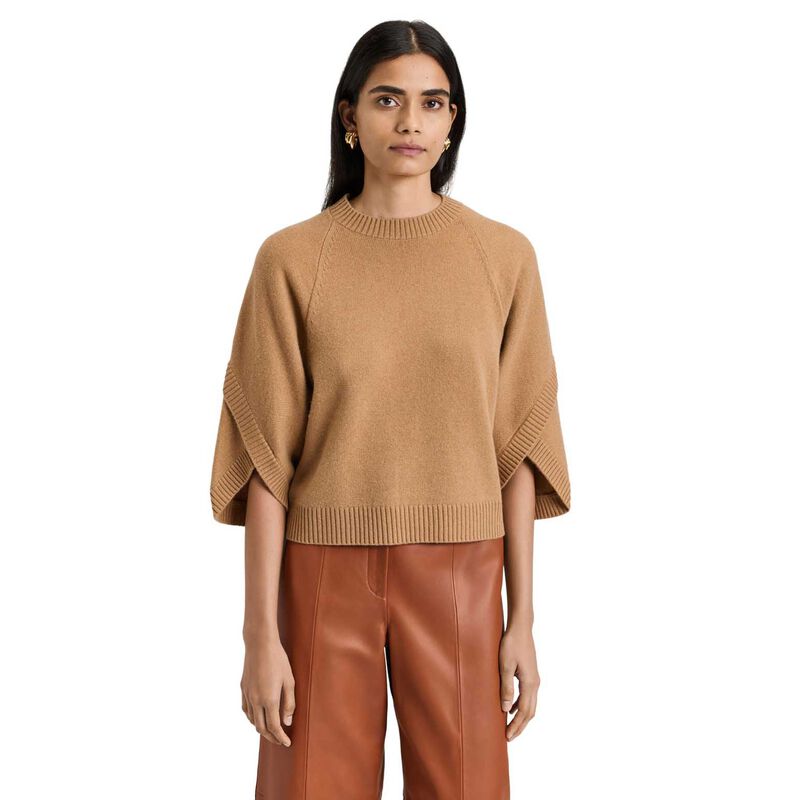 Veronika Maine Merino Cape Sleeve Sweater image number 0